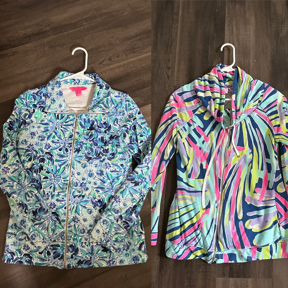 Two Lilly Pulitzer zip ups - excellent used condition